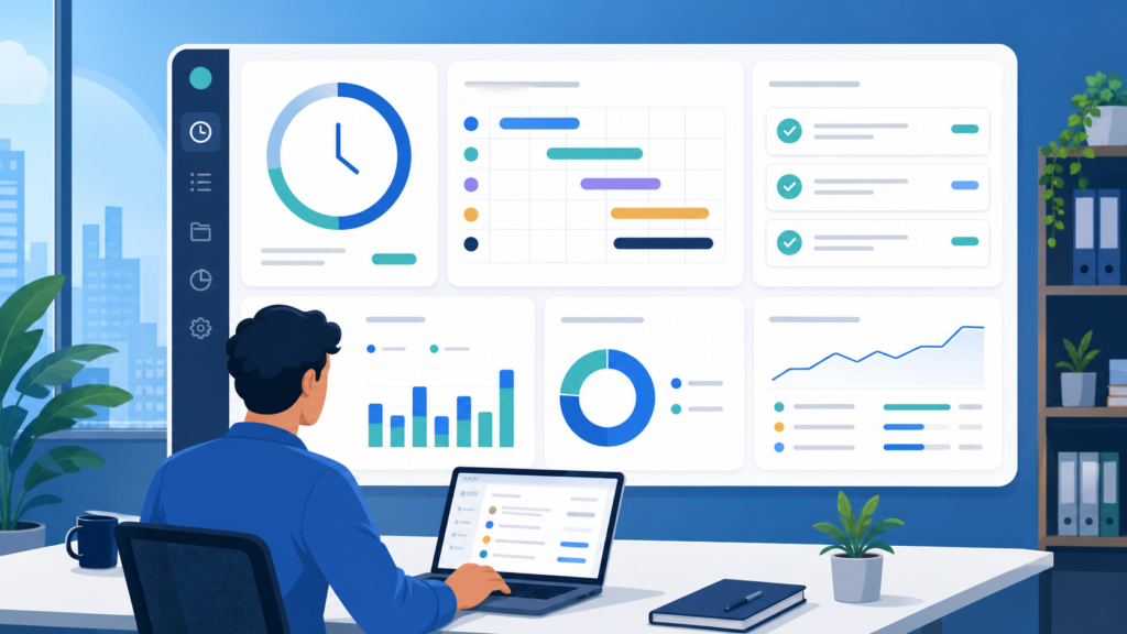 Project time tracking dashboard